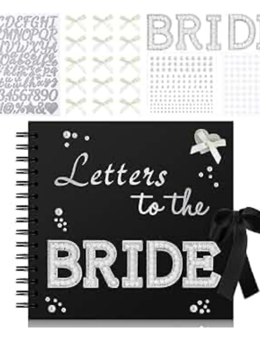 Letters to the Bride Black Bridal Keepsake Book